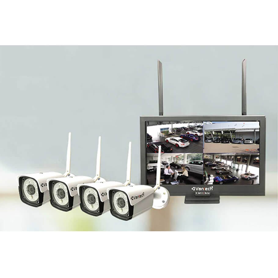 Bộ Kit monitor và camera IP Wifi VANTECH AI-K4020